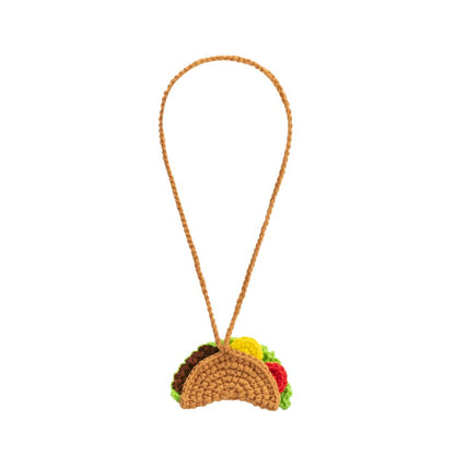 Tan Taco Crochet Bag Charm - Melie Bianco