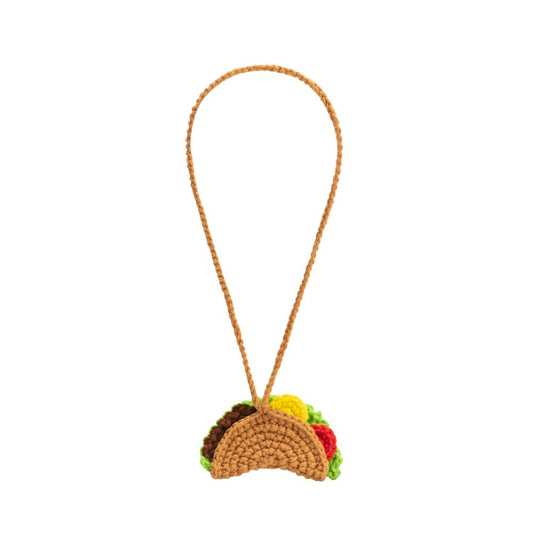 Tan Taco Crochet Bag Charm - Melie Bianco
