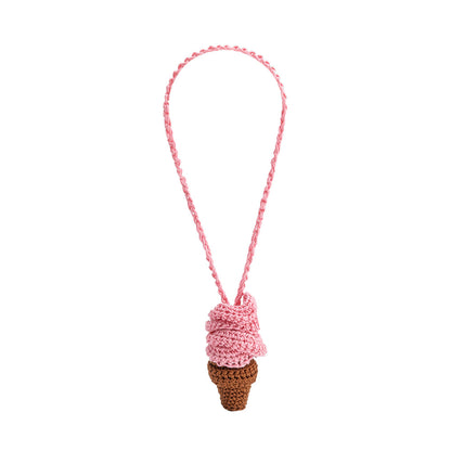 Pink Ice Cream Crochet Bag Charm - Melie Bianco