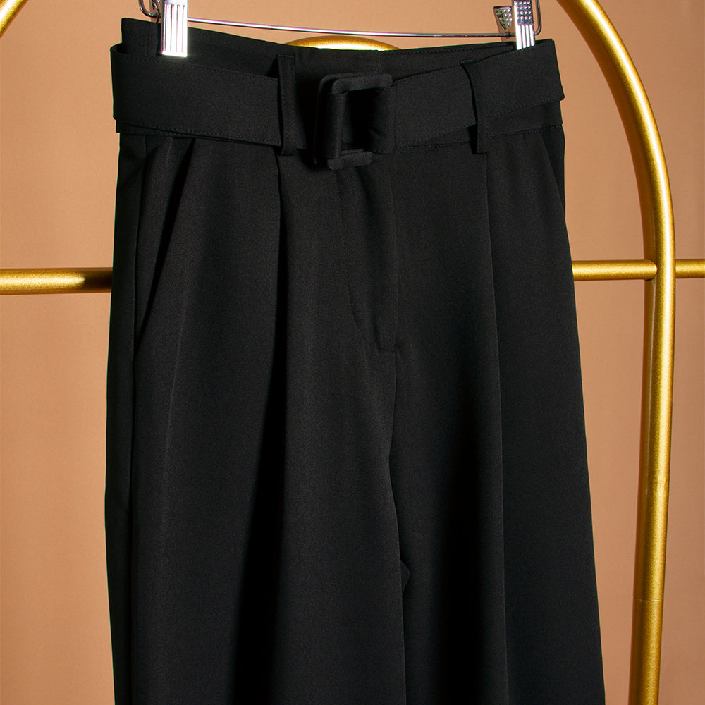 Straight Leg Belted Pant - Melie Bianco