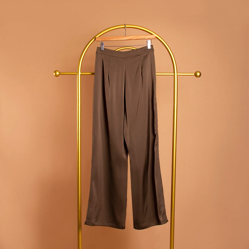 Satin Straight Leg Pant - Melie Bianco