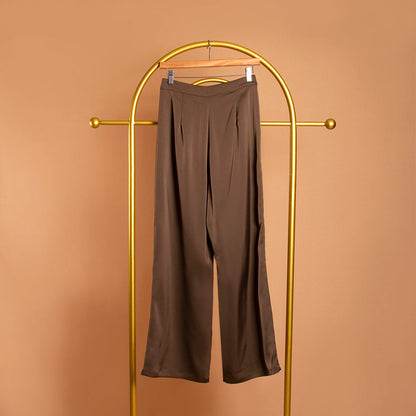 Satin Straight Leg Pant - Melie Bianco