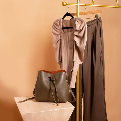 Satin Straight Leg Pant - Melie Bianco