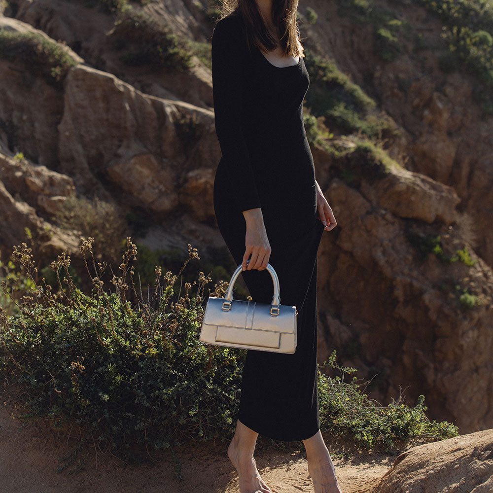 Ribbed Maxi Dress - Melie Bianco