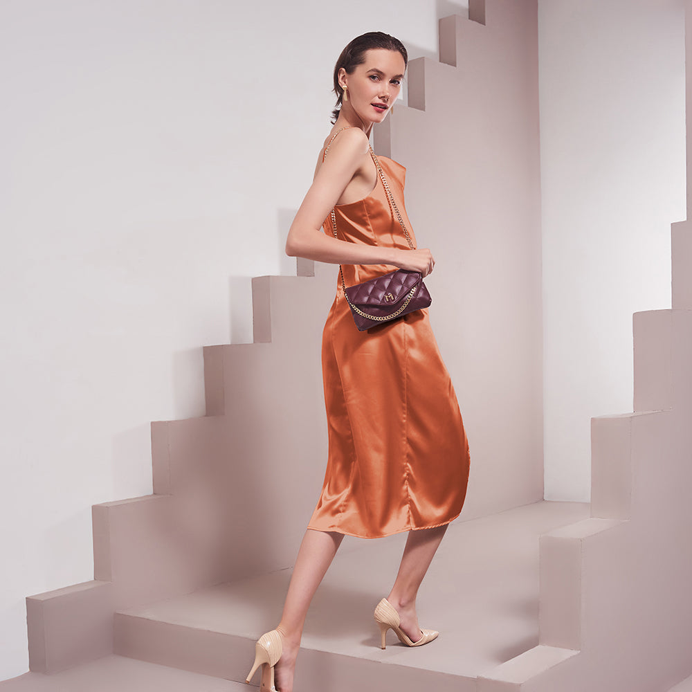Cowl Neck Slip Dress - Melie Bianco