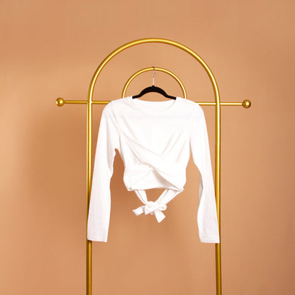 Front Cross Back Tie Top - Melie Bianco