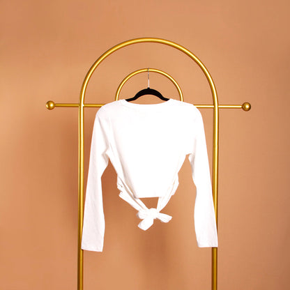 Front Cross Back Tie Top - Melie Bianco