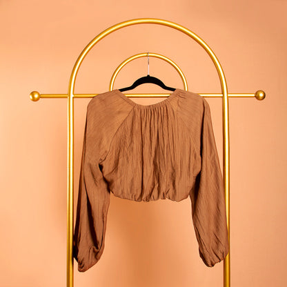 Woven Crop Top & Shrug Set - Melie Bianco