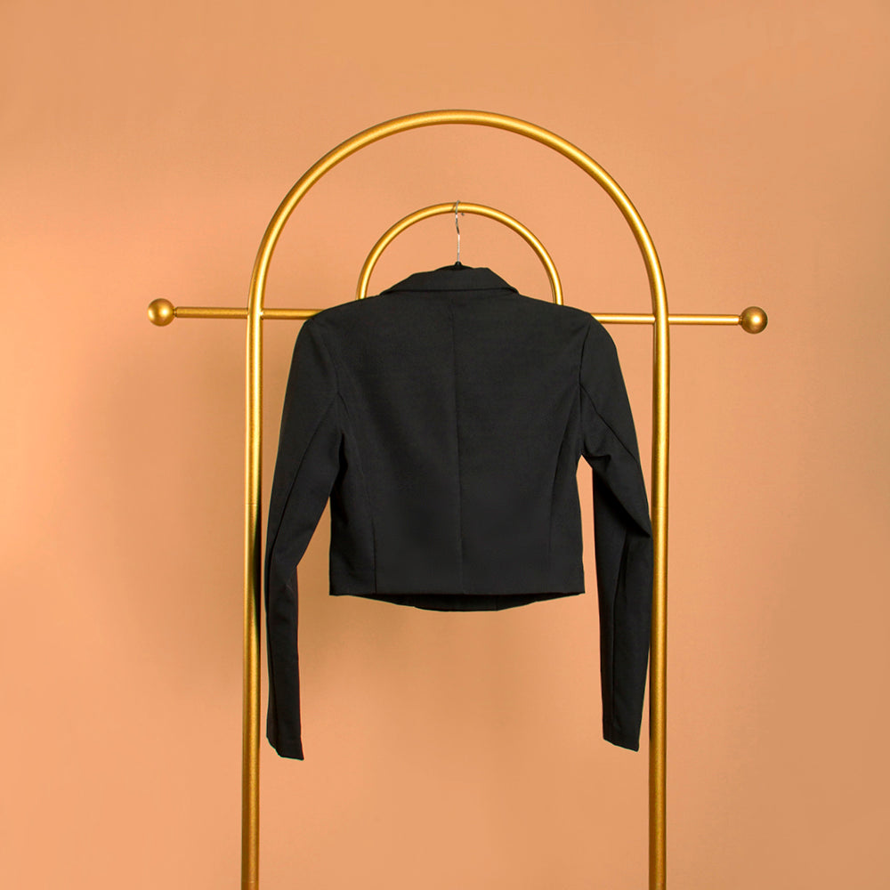 Double Breasted Cropped Jacket - Melie Bianco