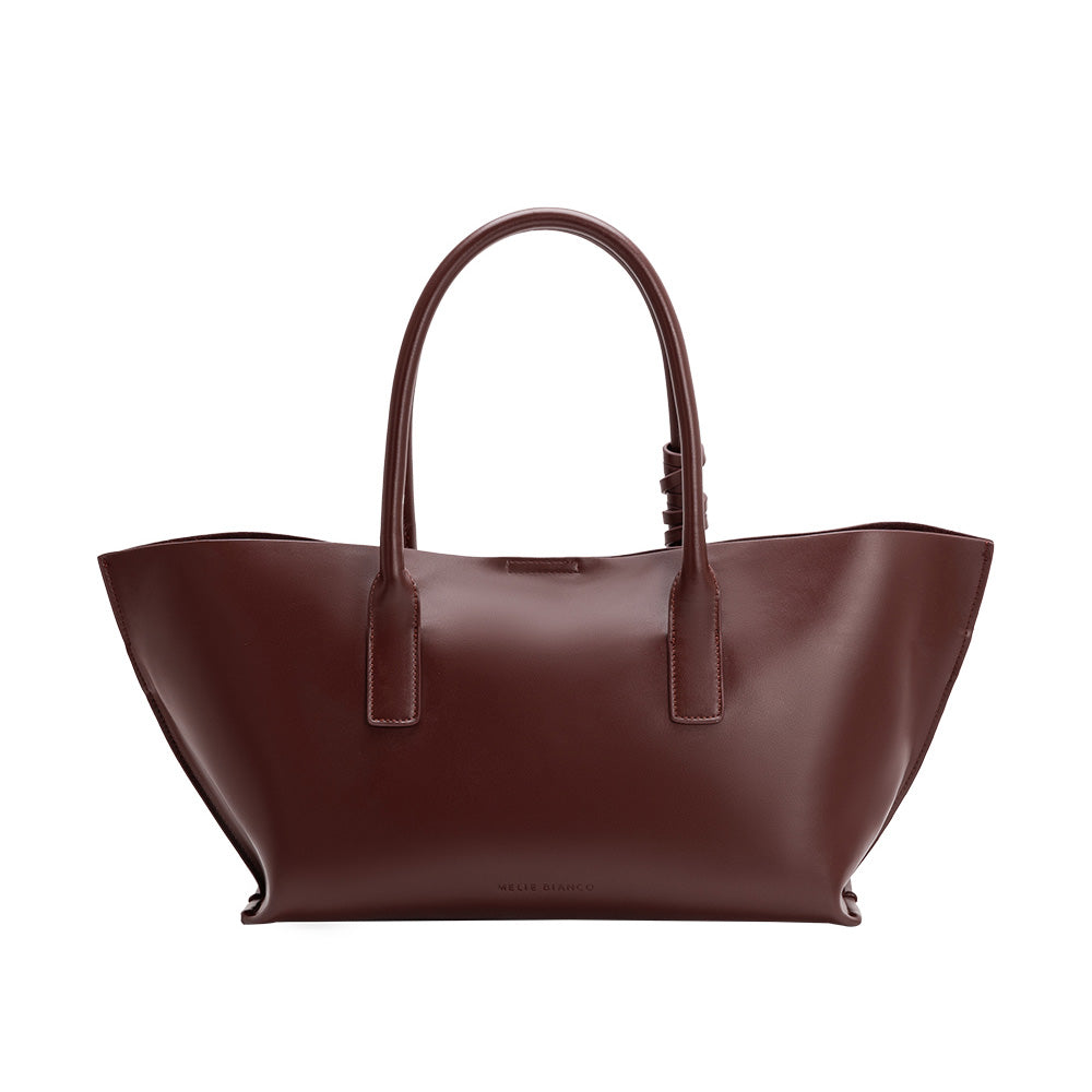 Burgundy Astrid Recycled Vegan Leather Tote Bag - Melie Bianco