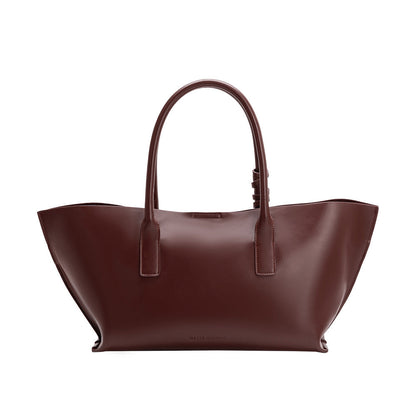 Burgundy Astrid Recycled Vegan Leather Tote Bag - Melie Bianco
