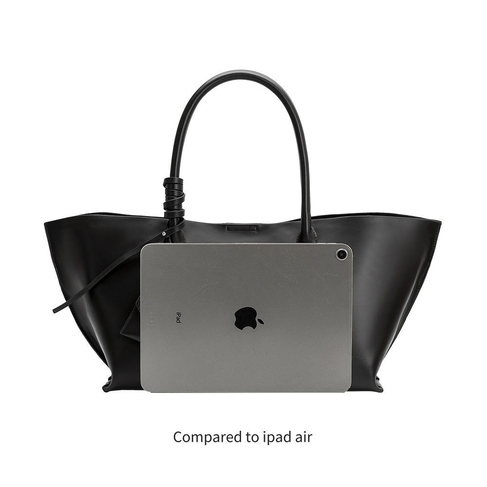 Espresso Astrid Recycled Vegan Leather Tote Bag - Melie Bianco