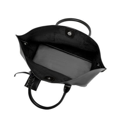 Black Astrid Recycled Vegan Leather Tote Bag - Melie Bianco