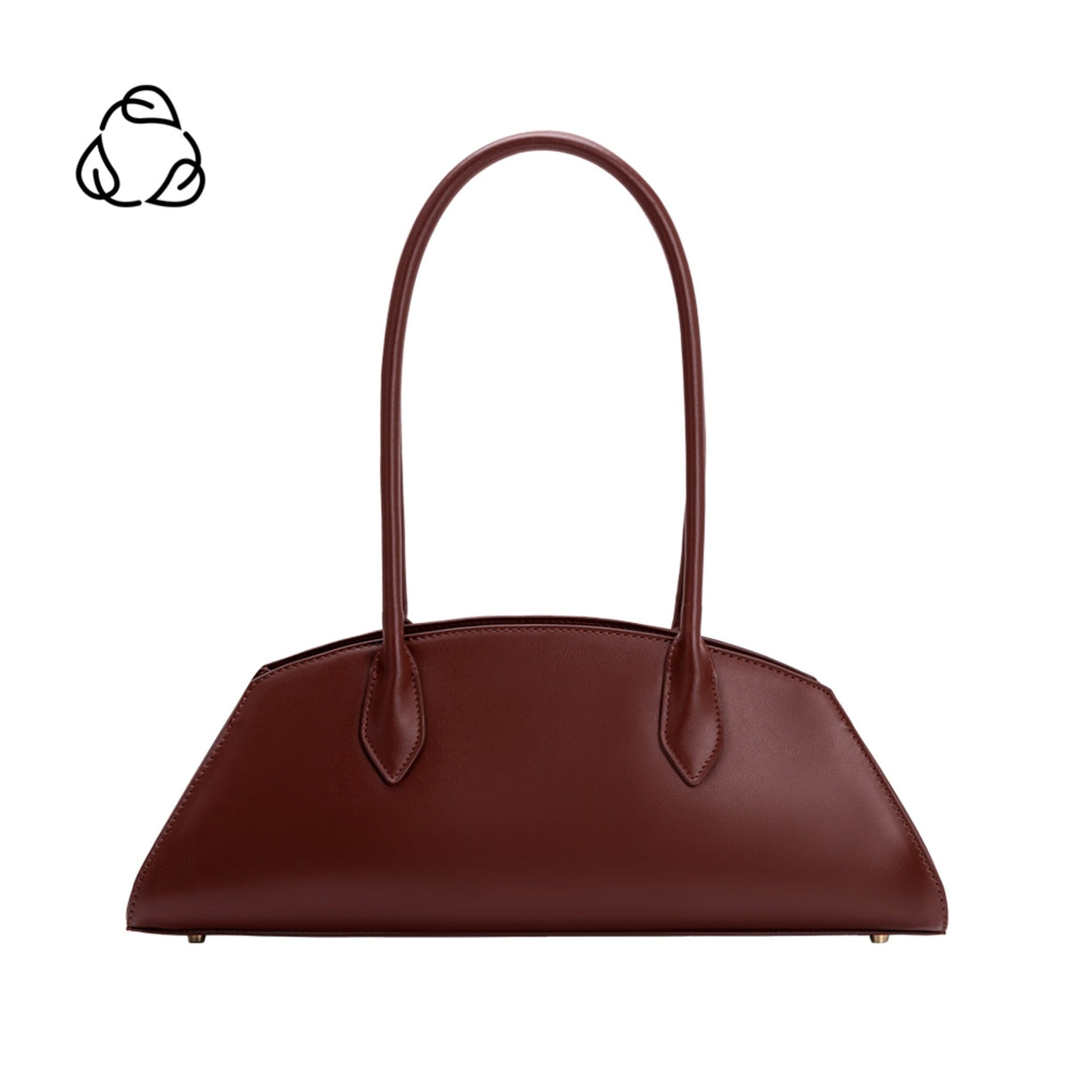 Burgundy Birdie Recycled Vegan Leather Shoulder Bag - Melie Bianco