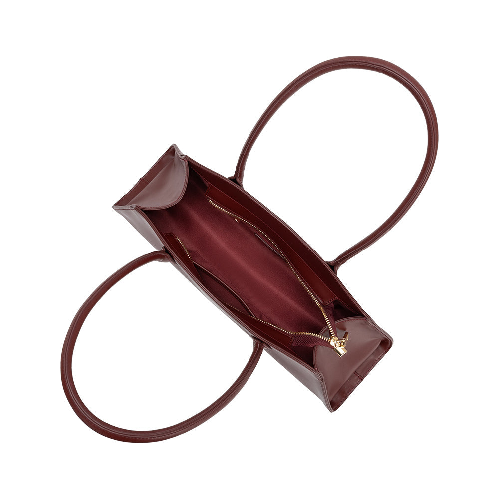 Burgundy Birdie Recycled Vegan Leather Shoulder Bag - Melie Bianco