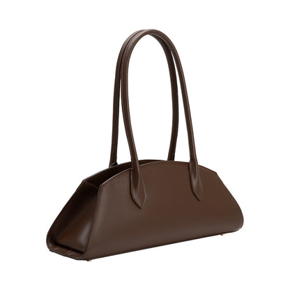 Espresso Birdie Recycled Vegan Leather Shoulder Bag - Melie Bianco