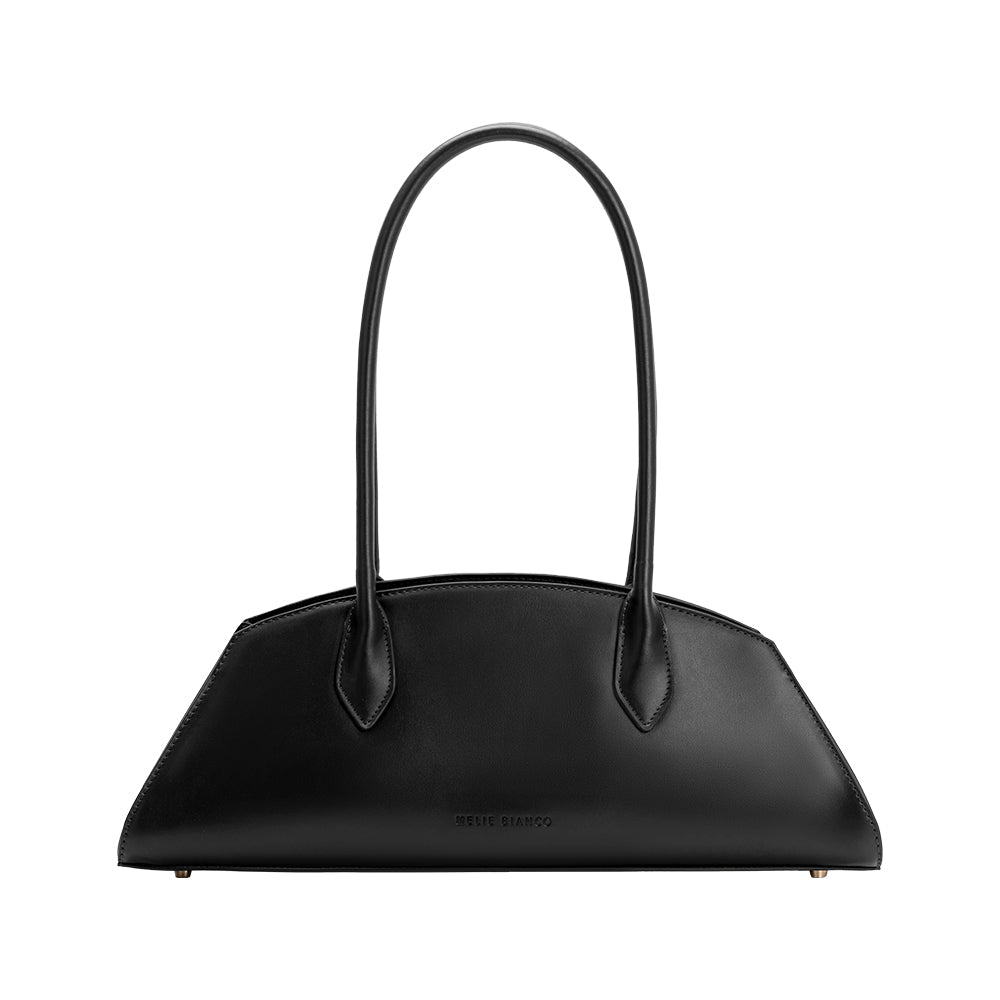 Black Birdie Recycled Vegan Leather Shoulder Bag - Melie Bianco