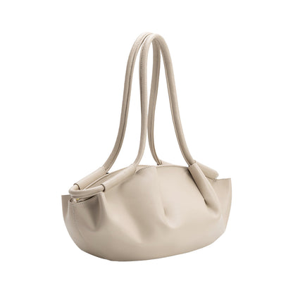 Mushroom Candace Recycled Vegan Leather Shoulder Bag - Melie Bianco