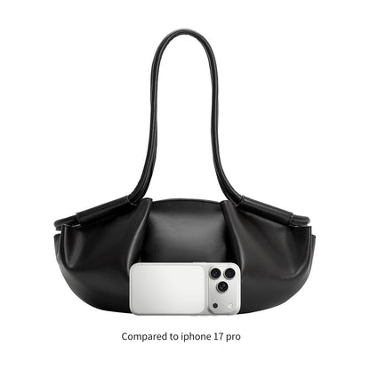Mushroom Candace Recycled Vegan Leather Shoulder Bag - Melie Bianco