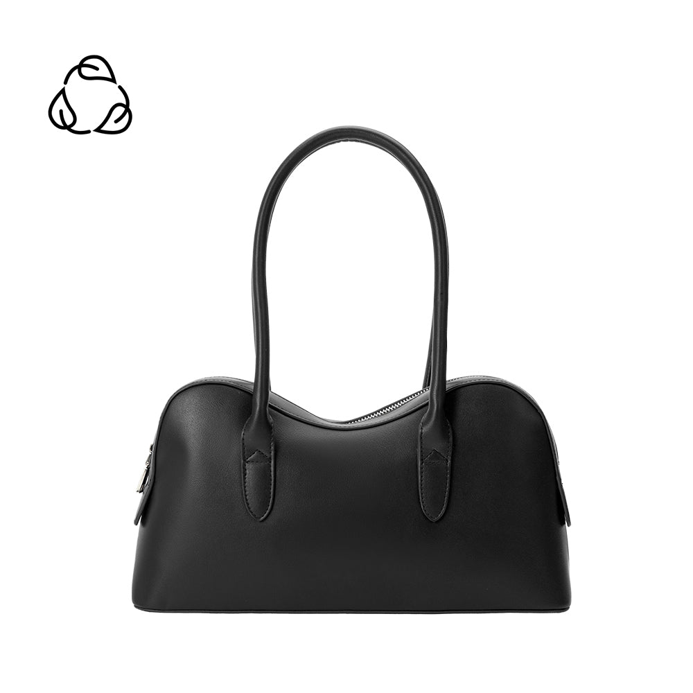 Black Tilda Recycled Vegan Leather Shoulder Bag - Melie Bianco