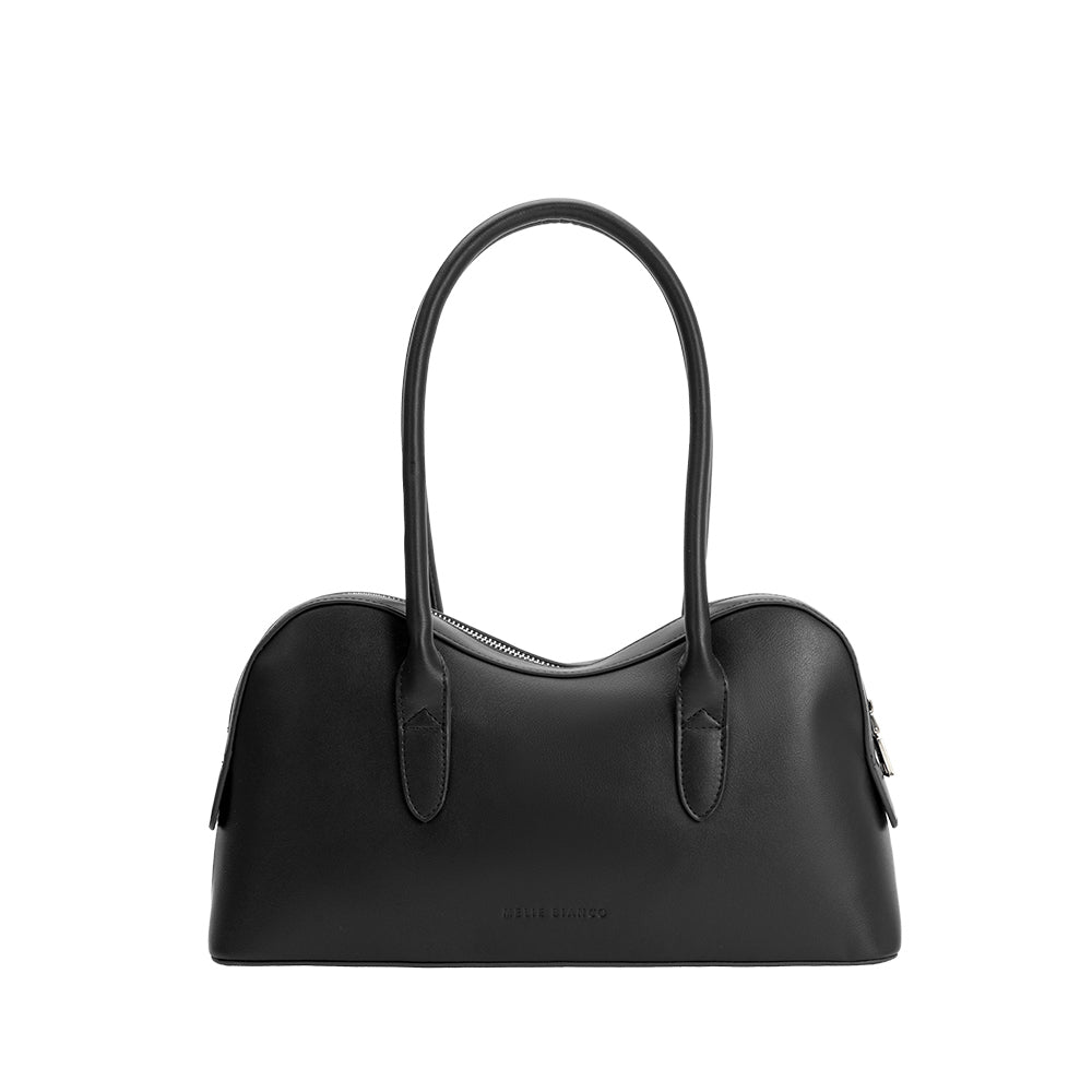 Black Tilda Recycled Vegan Leather Shoulder Bag - Melie Bianco