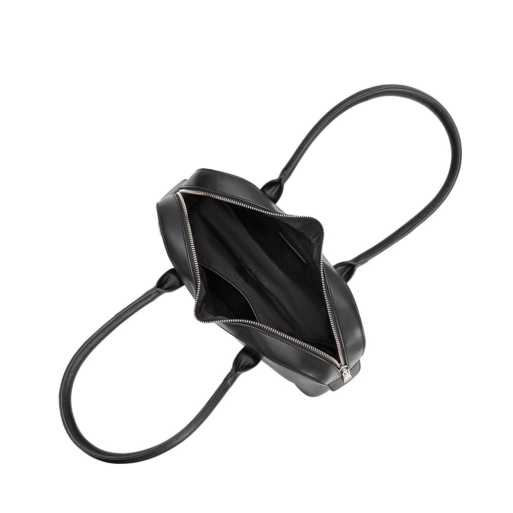 Black Tilda Recycled Vegan Leather Shoulder Bag - Melie Bianco