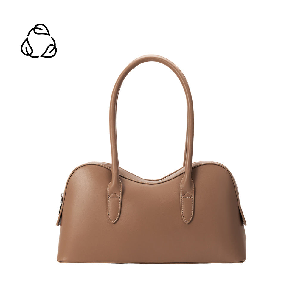 Mocha Tilda Recycled Vegan Leather Shoulder Bag - Melie Bianco