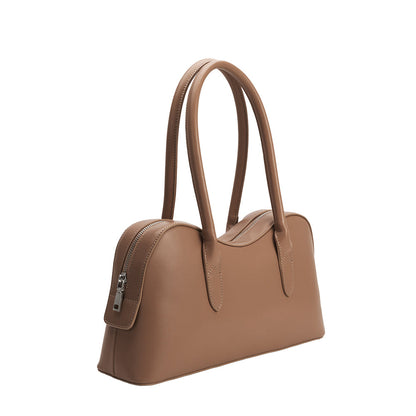 Mocha Tilda Recycled Vegan Leather Shoulder Bag - Melie Bianco