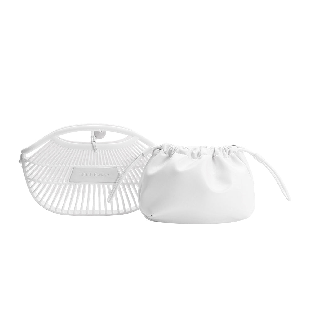 White Nikko Jelly Small Tote Bag - Melie Bianco