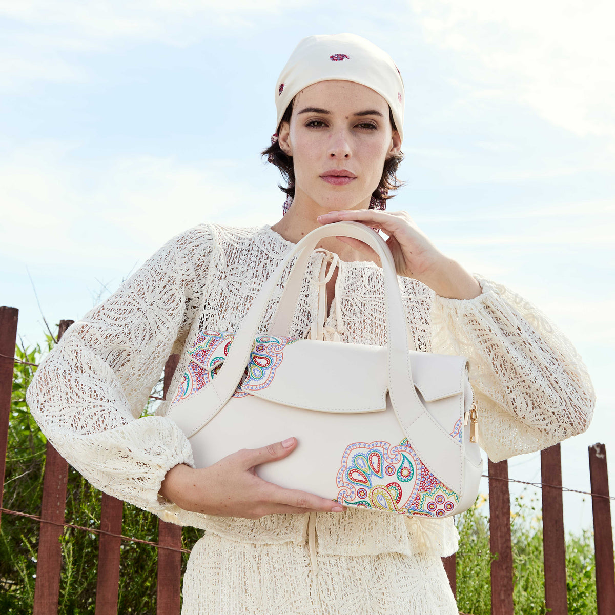 Bone Beatriz Recycled Vegan Leather Crossbody Bag - Melie Bianco