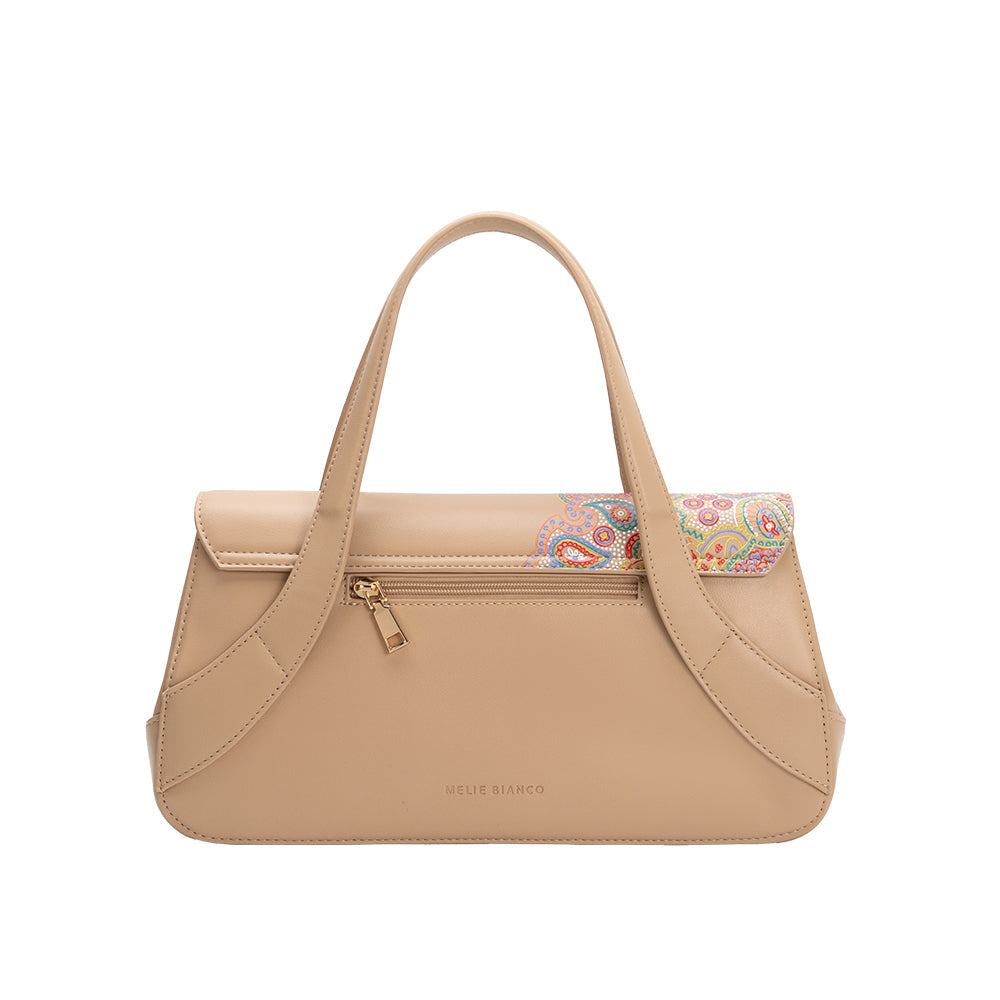 Tan Beatriz Recycled Vegan Leather Crossbody Bag - Melie Bianco