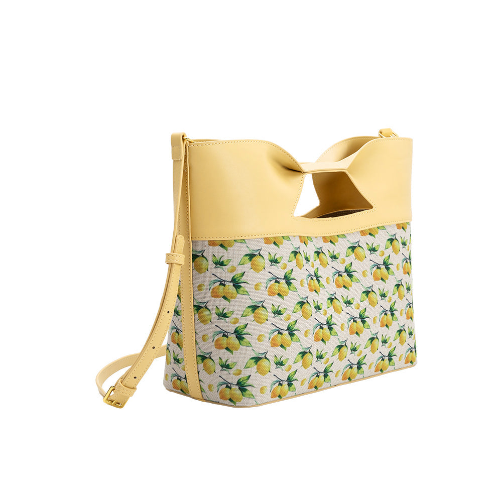 Yellow Lemon Jillian Recycled Vegan Leather Tote Bag - Melie Bianco