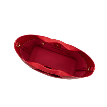Red Cherry Jillian Recycled Vegan Leather Tote Bag - Melie Bianco