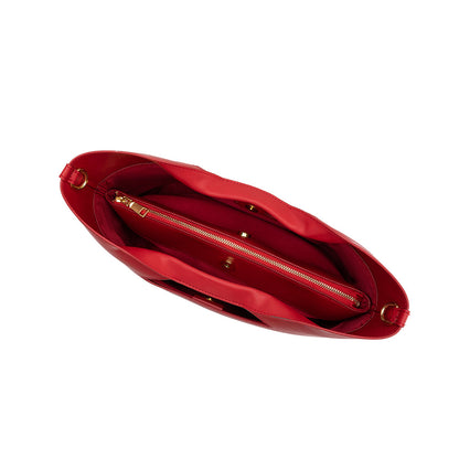 Red Cherry Jillian Recycled Vegan Leather Tote Bag - Melie Bianco