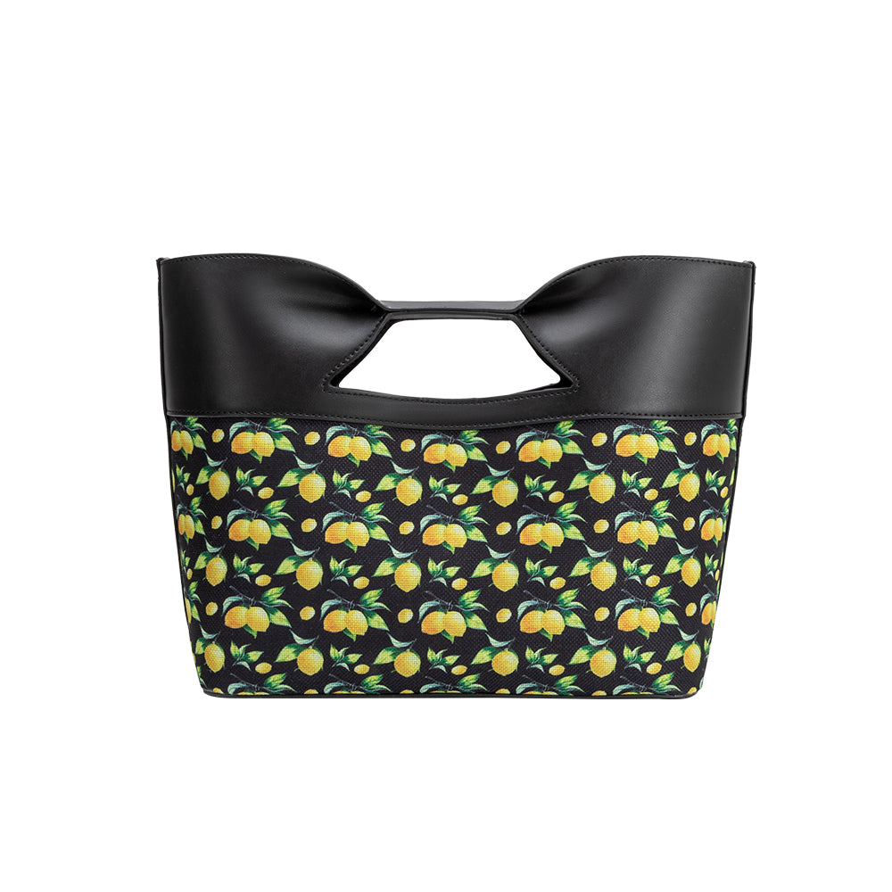 Black Lemon Jillian Recycled Vegan Leather Tote Bag - Melie Bianco