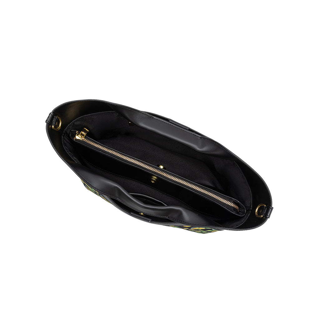 Black Lemon Jillian Recycled Vegan Leather Tote Bag - Melie Bianco
