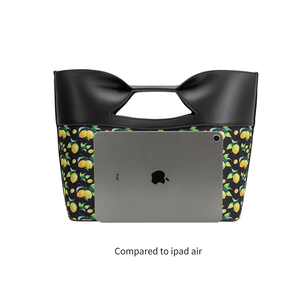 Black Lemon Jillian Recycled Vegan Leather Tote Bag - Melie Bianco