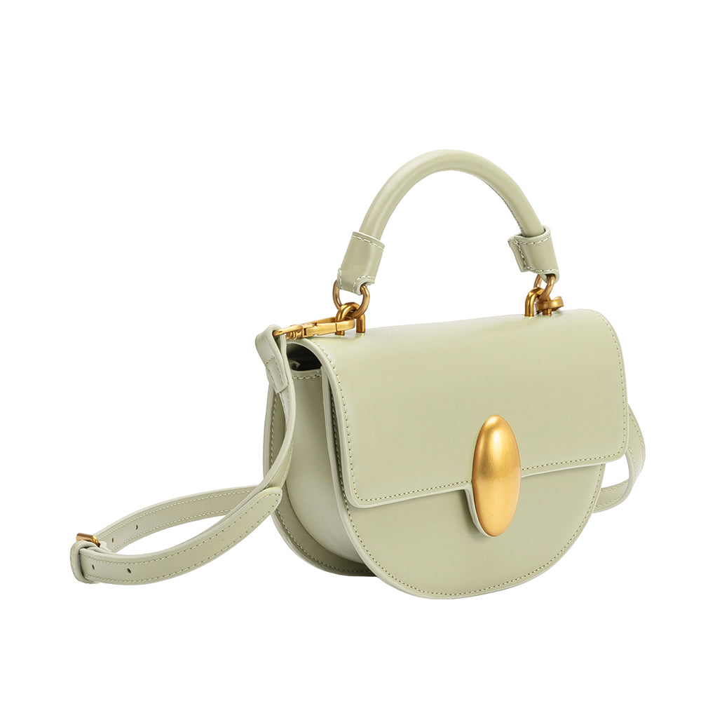 Mint Esther Recycled Vegan Leather Crossbody Bag - Melie Bianco