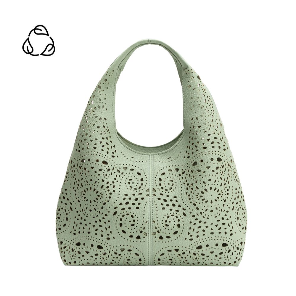 Mint Farrow Small Vegan Leather Tote Bag - Melie Bianco
