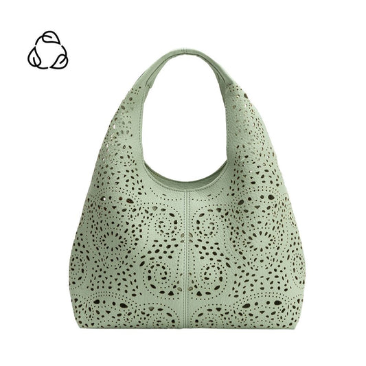 Mint Farrow Small Vegan Leather Tote Bag - Melie Bianco