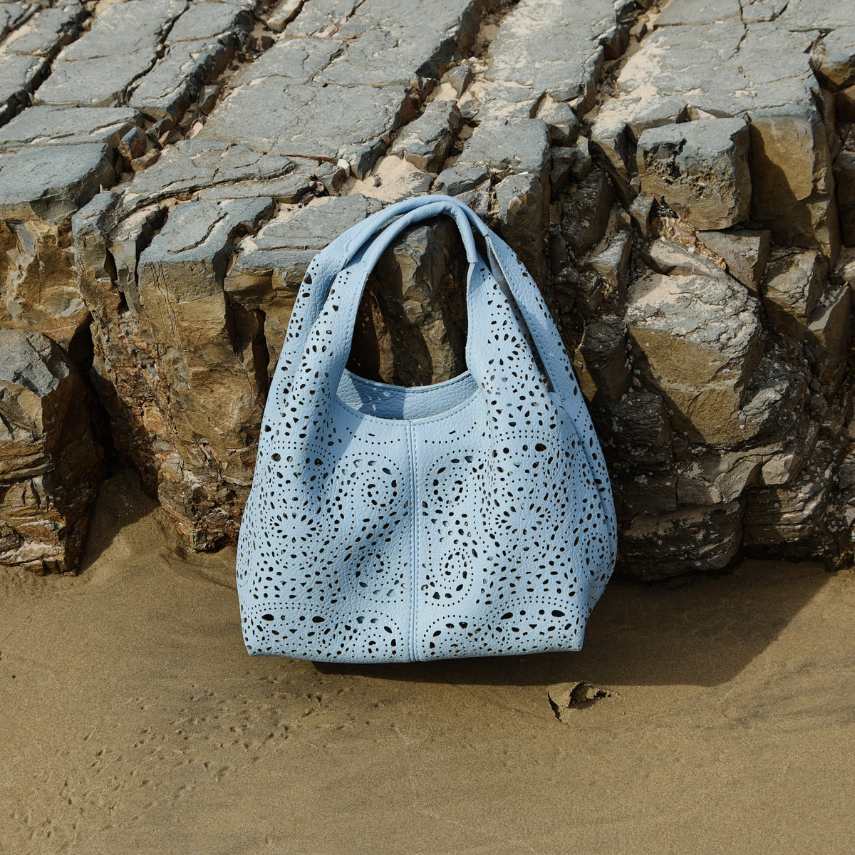 Mint Farrow Small Vegan Leather Tote Bag - Melie Bianco