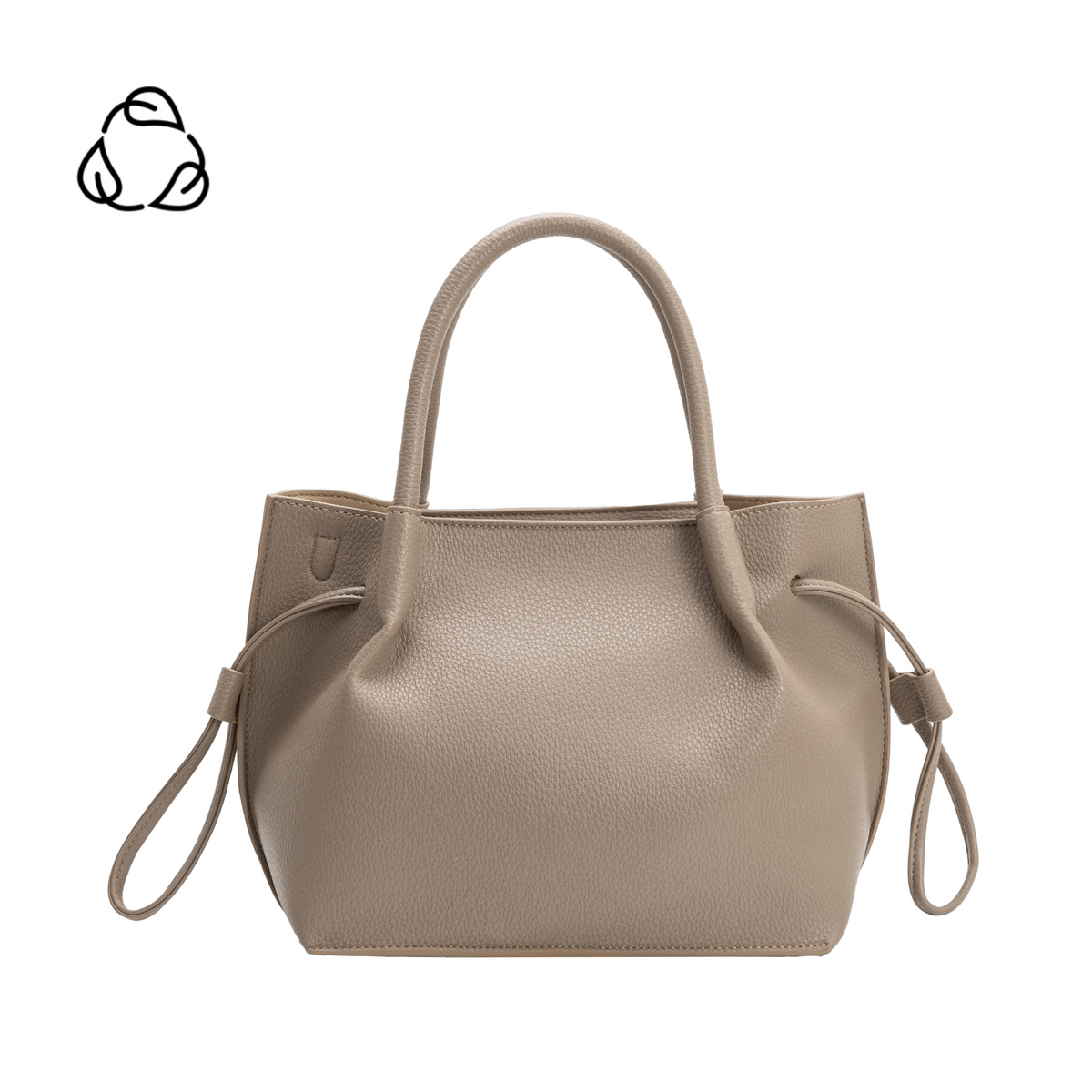Taupe Tyler Recycled Vegan Leather Crossbody Bag - Melie Bianco