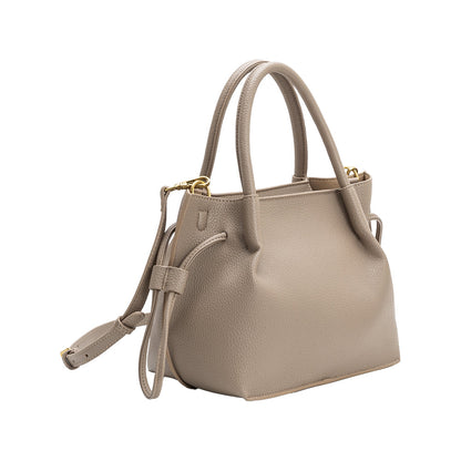Taupe Tyler Recycled Vegan Leather Crossbody Bag - Melie Bianco