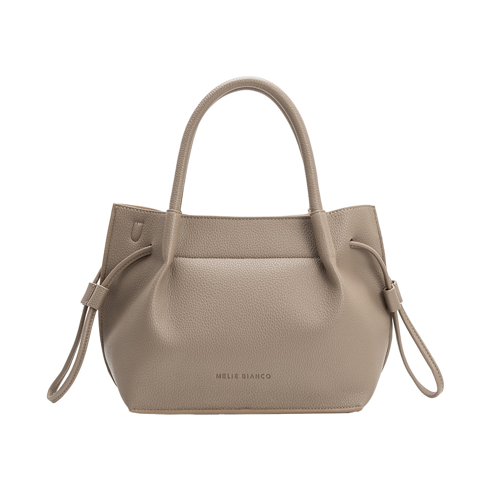 Taupe Tyler Recycled Vegan Leather Crossbody Bag - Melie Bianco
