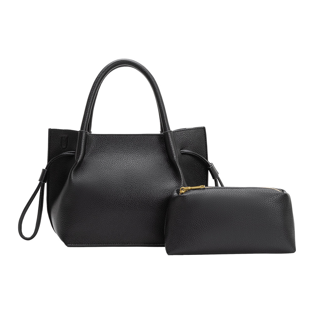 Black Tyler Recycled Vegan Leather Crossbody Bag - Melie Bianco