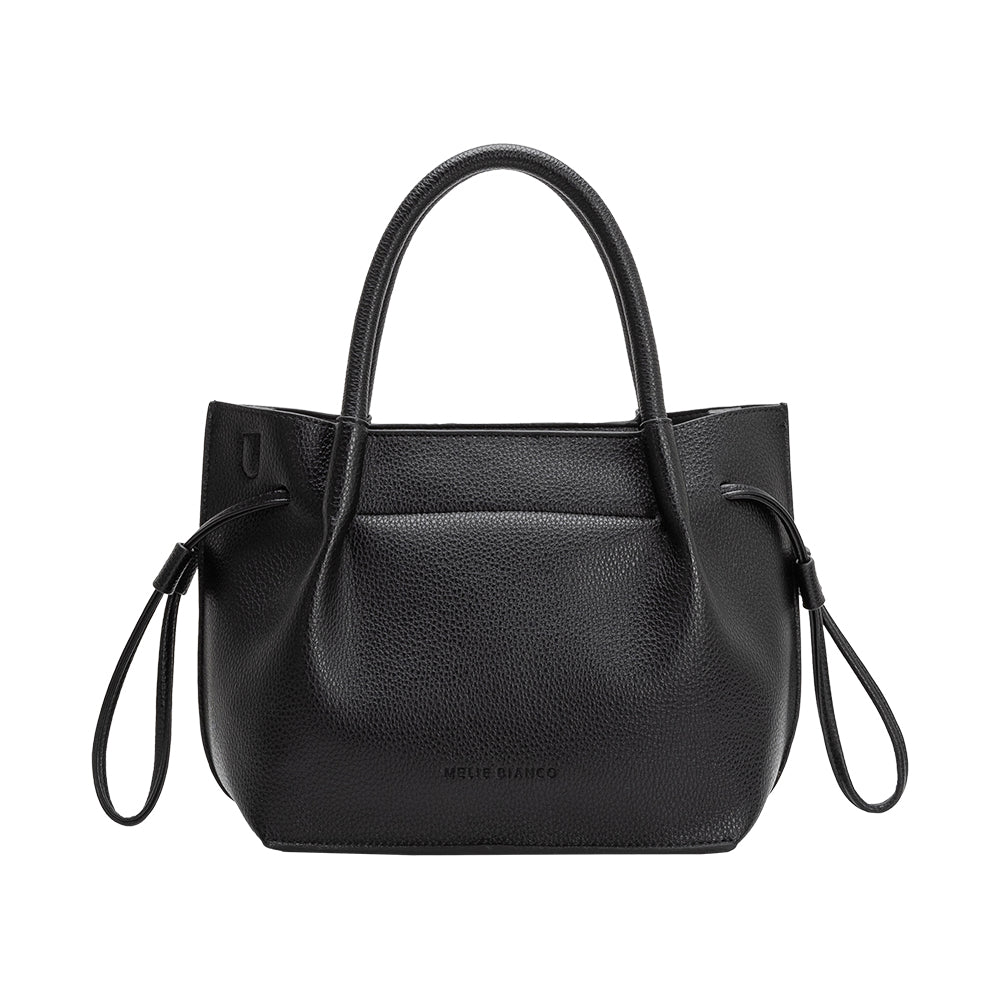 Black Tyler Recycled Vegan Leather Crossbody Bag - Melie Bianco