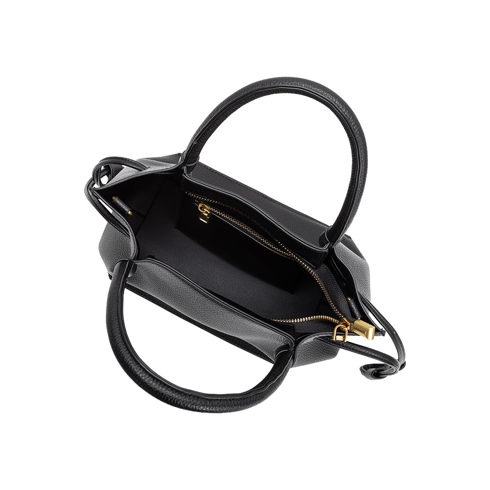 Black Tyler Recycled Vegan Leather Crossbody Bag - Melie Bianco