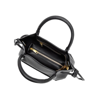 Black Tyler Recycled Vegan Leather Crossbody Bag - Melie Bianco