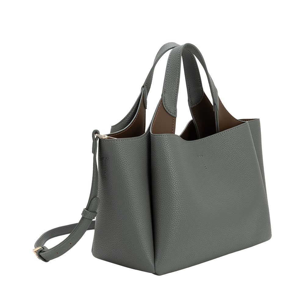 Sage Whitley Recycled Vegan Leather Tote Bag - Melie Bianco