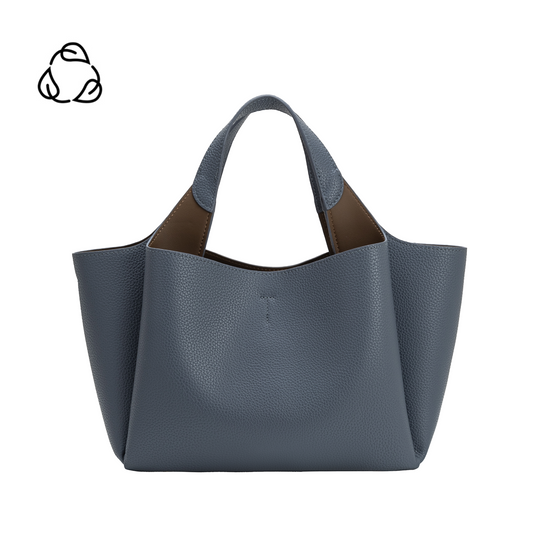 Slate Whitley Recycled Vegan Leather Tote Bag - Melie Bianco
